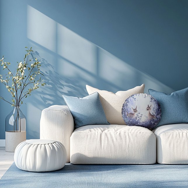 Almofada Redonda Voos em Crepúsculo (Criador carregado)