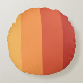 Almofada Redonda Warm colors - retro shades stripes