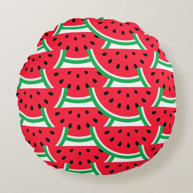 Almofada Redonda Watermelon Throw Pillow (Frente)