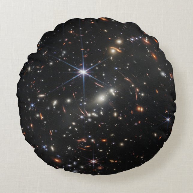 Almofada Redonda Webb Space Telescope science nasa universe star as (Frente)