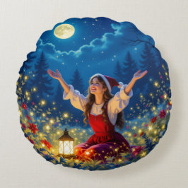 Almofada Redonda „Weihnachtliche Harmonie“