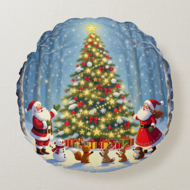 Almofada Redonda „Weihnachtliche Harmonie“ (Frente)