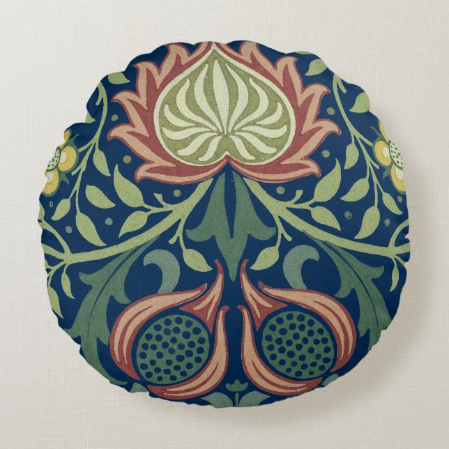 Almofada Redonda William Morris os coxins do persa (Frente)