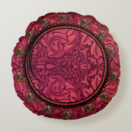 Almofada Redonda William * Morris Round Papais noeis Vintage lindos