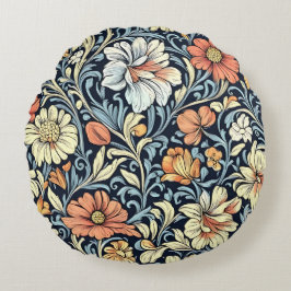 Almofada Redonda William Morris style floral acanthus pattern