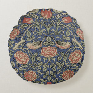 Almofada Redonda William Morris Tudor Rosa Wallpaper