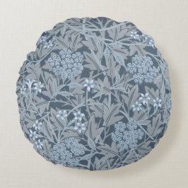 Almofada Redonda William Morris Vintage Floral Blue Jasmine