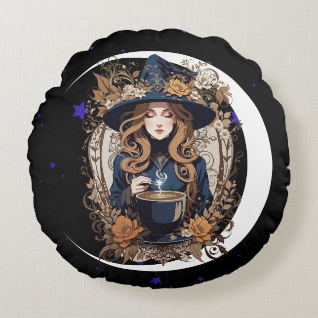 Almofada Redonda Witchy Kitchen (Frente)