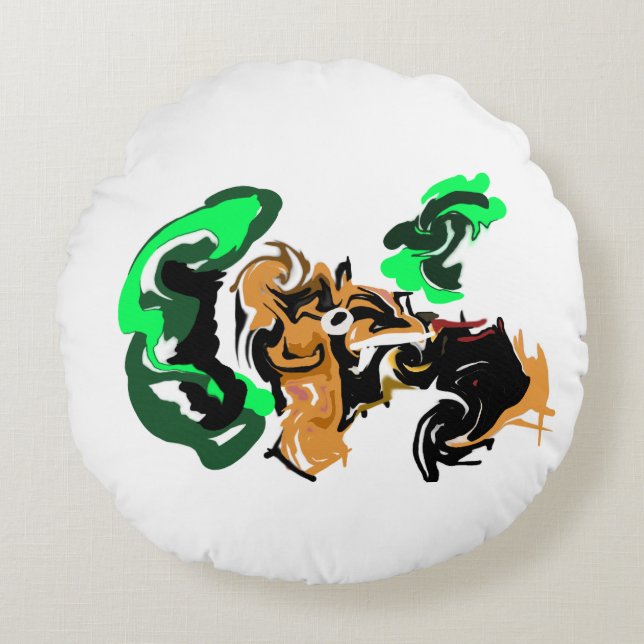 Almofada Redonda Wolf  winter  joy (Frente)