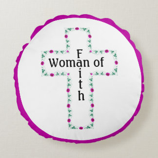 Almofada Redonda Woman of faith