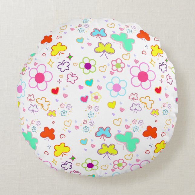 Almofada Redonda Wrapping paper design for gift (Frente)