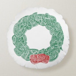 Almofada Redonda Wreath Natal