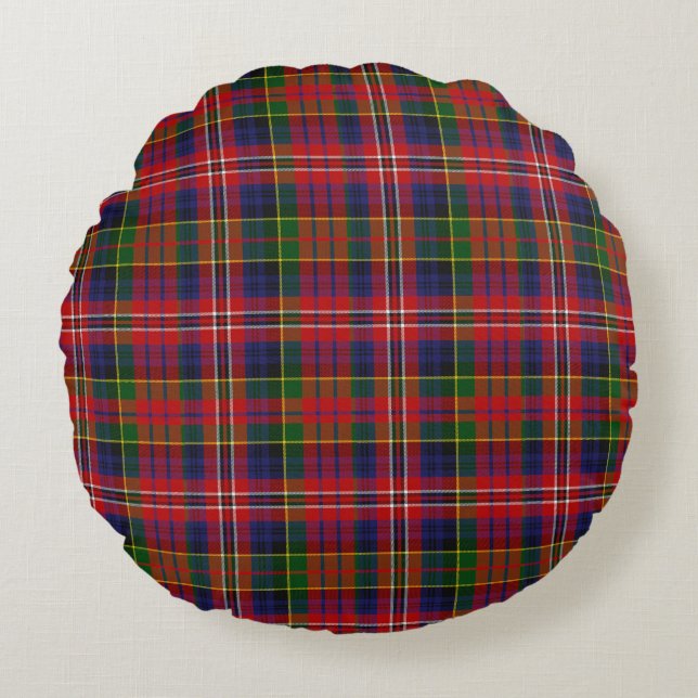 Almofada Redonda Xadrez MacPherson Tartan (Frente)