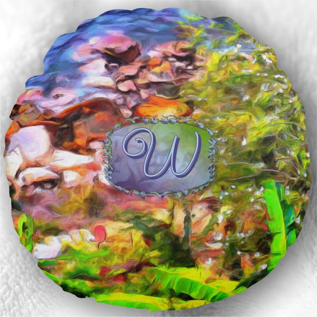 Almofada Redonda Yelapa Caminho Cênico 0819 (Criador carregado)