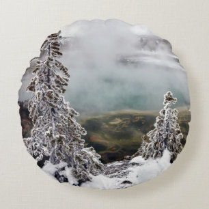 Almofada Redonda Yellowstone nevado