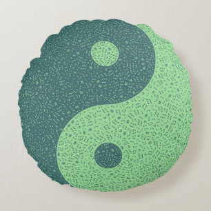 Almofada Redonda Yin Yang Music Notes
