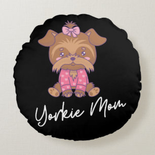 Almofada Redonda Yorkie Mãe 2