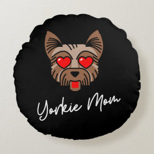 Almofada Redonda Yorkie Mãe 3