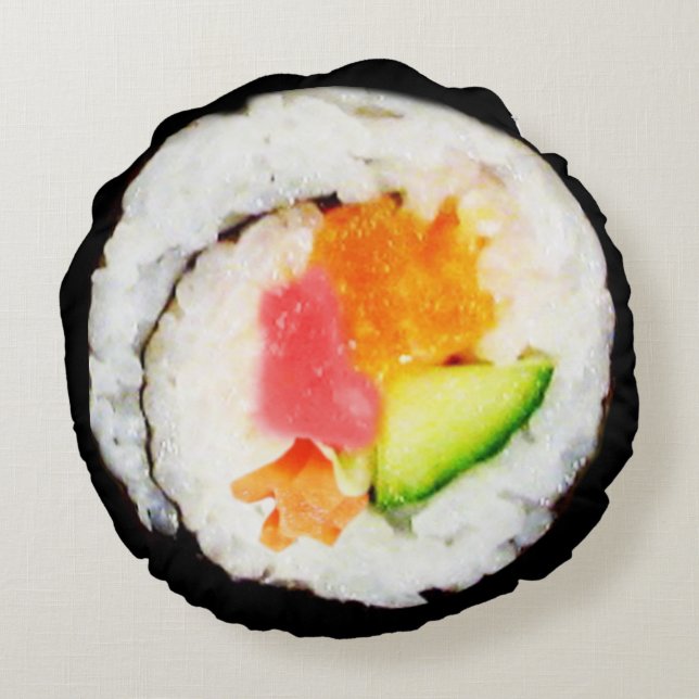 Almofada Redonda Zabuton japonês Cushion sushi de 16" (Verso)