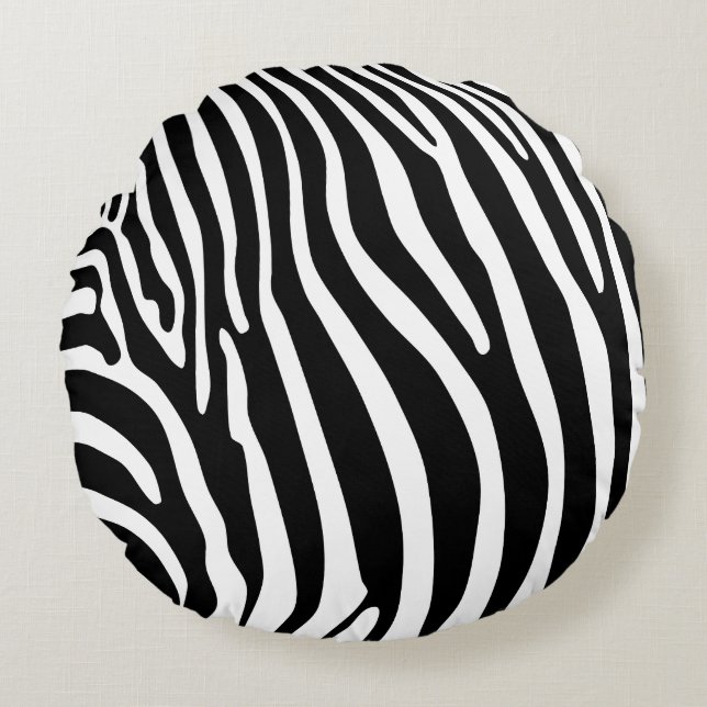 Almofada Redonda Zebra Animalprint (Frente)
