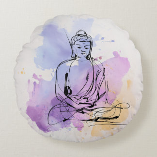 Almofada Redonda Zen Meditation Cushion para decoração pacífica em 