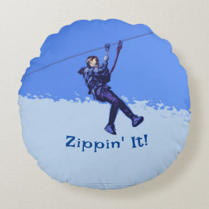 Almofada Redonda Zippin! - Cavaleiro Zipline