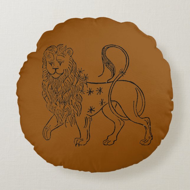 Almofada Redonda Zodíaco: Leo, 1494 (Frente)