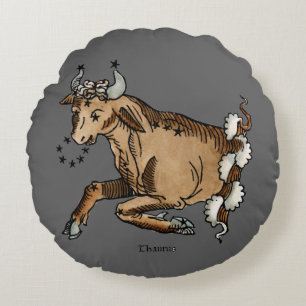 Almofada Redonda Zodíaco: Taurus, 1482
