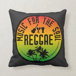 Almofada Reggae Music for Soul Caribe Rasta Cote
