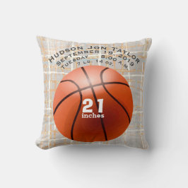 Almofada Registro de Nascimento dos Garotos de Basquete abs