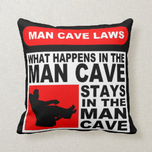 Almofada Regras da caverna do homem