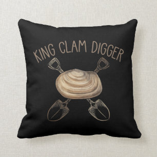 Almofada Rei Clam Digger Beach Shell Cavando Oceano