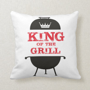 Almofada Rei Do Grill, Vermelho De Coroa Negra