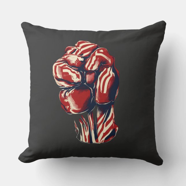 Almofada Reinado Vermelho: Design de Poder Dinâmico" (Frente)