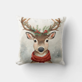 Almofada Reindeer Christmas Throw Pillow For Holiday