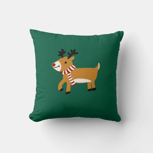 Almofada Reindeer de Natal (Frente)