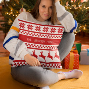 Almofada Reindeer Impressão nórdico Personalizado