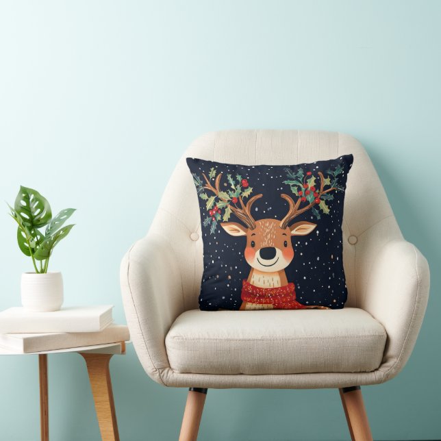 Almofada Reindeer Starry Natal Twinkle Night (Cadeira)