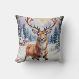 Almofada Reindeer Wonderland: Feriado Feliz