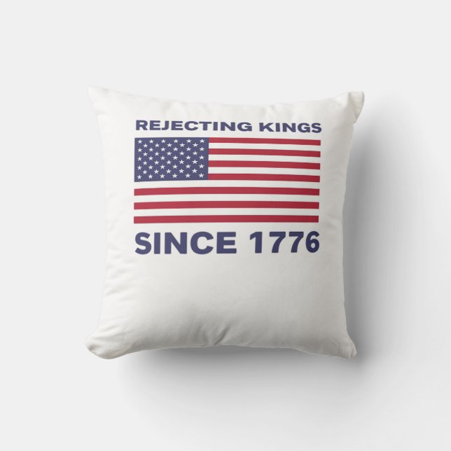 Almofada Rejeitando Reis Desde 1776 Protesto Clássico Negri (Frente)
