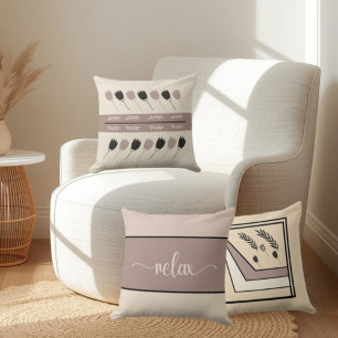 Almofada "Relax" com estampa Earth Tones
