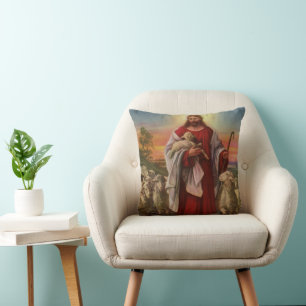 Almofada Religião Vintage, Cristo o Bom Pastor Rebanho