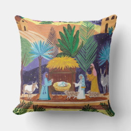 Almofada Religious Nativity Scene Glory to God Christmas