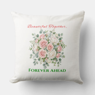 Almofada Relógio de Noiva com Flores Elegantes