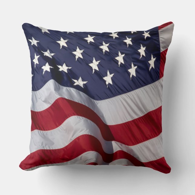 Almofada relógio de parede da bandeira americana (Frente)