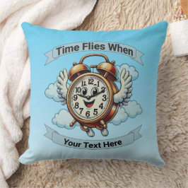 Almofada Relógio de Voo Personalizável "Quando"