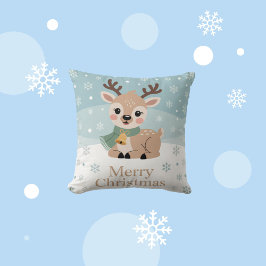 Almofada Rena de Natal Pastel Fofa Criança Férias