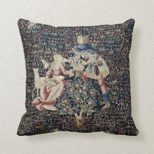 Almofada Renascença Era Millefleurs Shepherd Tapeçaria
