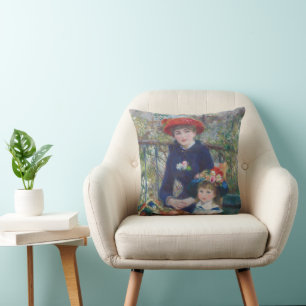 Almofada Renoir Duas Irmãs Varanda Impressionismo Francês 