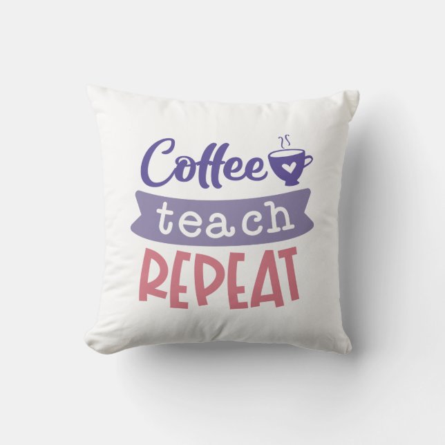 Almofada Repetição de Ensino de Café (Frente)
